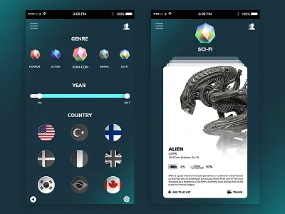 Concept Challenge ⪪4⪫ app concept mobile movie psd