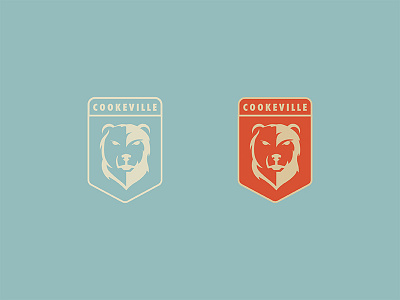 Tell him, bear bye badge bear logo vector