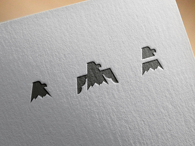 Alpine Eagle a bird branding eagle logo mountains negative space wings