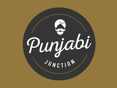 Punjabi Junction Sticker arrangement branding food identity indian food logo restaurant street food turban