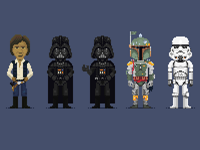 StarWars + Thimbleweed Park boba fett darth vader han solo pixel pixel art star wars stormtrooper thimbleweed park