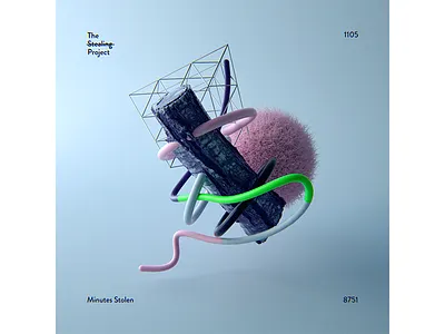 1105 cinema4d design everyday experimental graphic design illustration poster print stilllife the stealing project