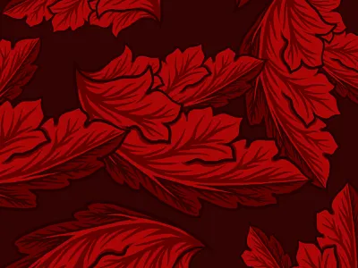 Pattern Morrison decorative floral illustration leaf morris pattern red