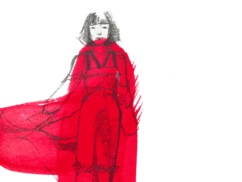 Eva Chen x Erdem London commedesgarcons erdem eva chen fashion fashion illustration gif illustration london motion graphics