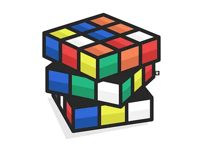 Rubiks Cube. cube graphic design logo illustration rubiks texture type typography