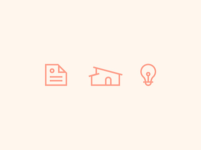 Tiny Objects house icon illustration light bulb paper