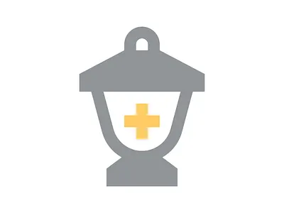 Lantern Mark cross design health healthcare lantern logo logo design mark medical