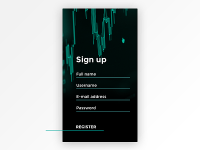 Daily UI #001 dark ui form mobile sign up