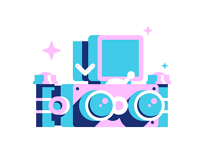 Rolleidoscop camera illustration rolleidoscop