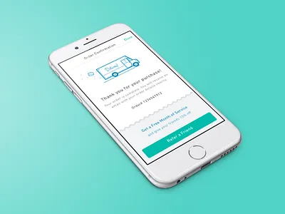 Mobile Order Confirmation delivery ios mobile order order confirmation refer a friend thank you