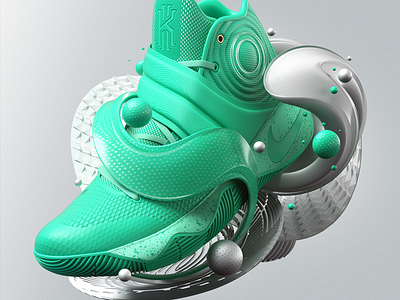 Nike Kyrie 3d adobe c4d cgi design geometric geometry illustration