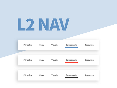 Secondary navigation design system nav