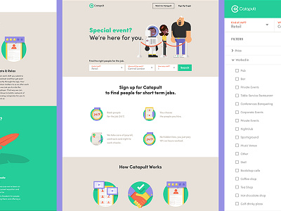 Catapult — Interface branding illustration motion startup