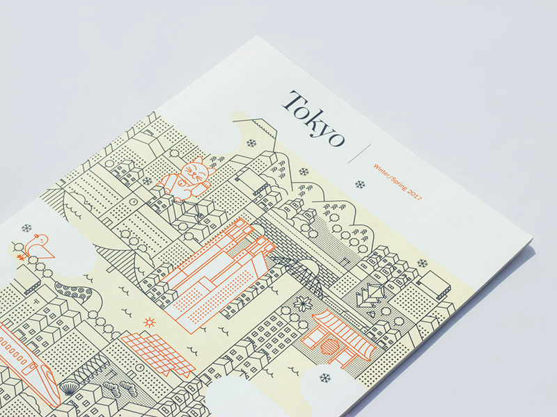 Tokyo Metropolitan Government Magazine editorial layout illustration print