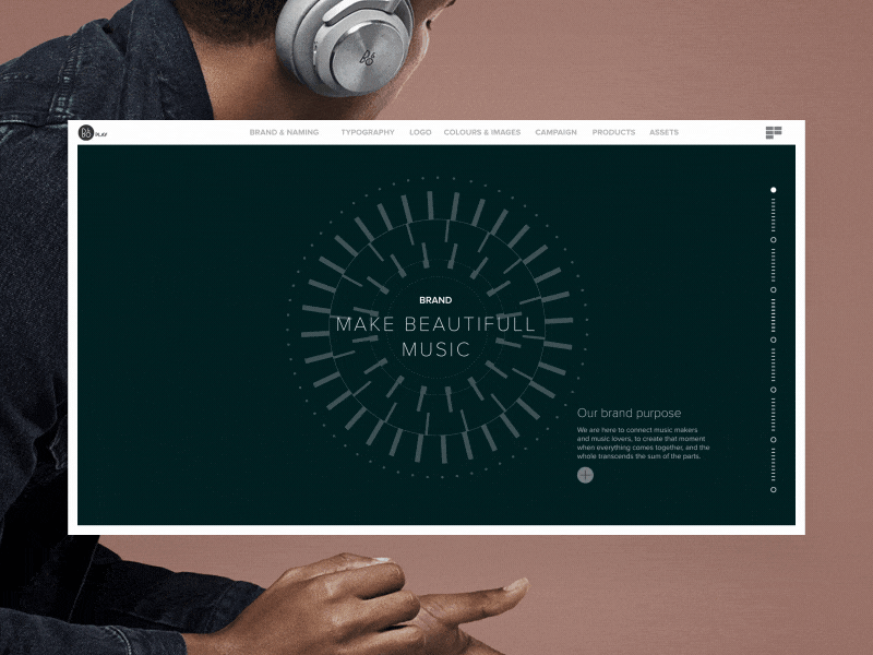 B&O Play Brandbook — Brand bang olufsen beoplay bo brand book cover digital digital brand book motion prototype ui ux