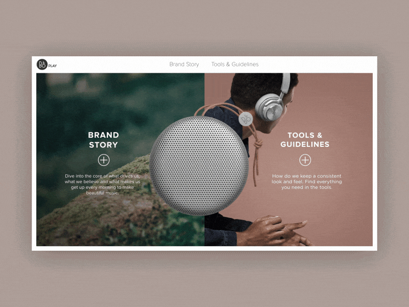 B&O Play Brandbook bang olufsen beoplay bo brand book cover digital digital brand book motion prototype ui ux
