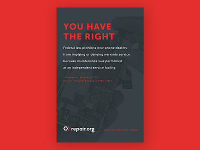 Repair.org Poster branding poster design print