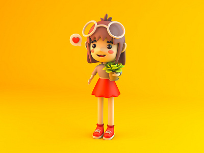 Tian Girl c4d character girl