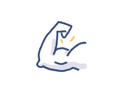 protein powder arm illustration muscle