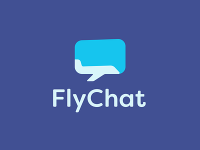 Fly Chat Logo bubble chat communication flight fly icon logo logo design plane sky smart logo