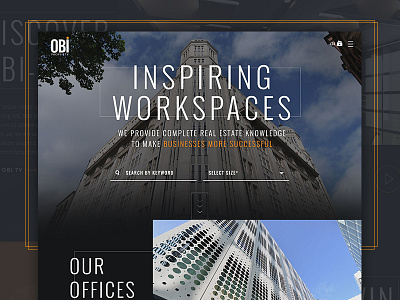 Obi Property abstract big editorial obi propert space type ui ux web website work