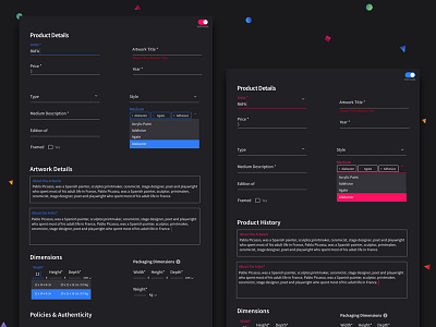 Black, Blue & Pink art artlimes black fields interface minimal mobile platform raff hbb shapes ui ux web