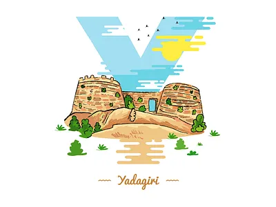 Y ~ Yadagiri 36day y @36daysoftype adobe designmilk designspiration graphicdesigncentral heritage illustration india sheherseries theydrawandtravel travel