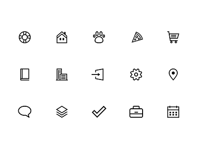 Simple Icons black icon icons line linear simple