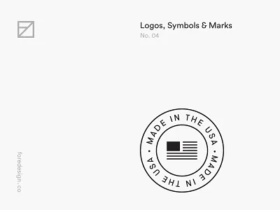 Logos, Symbols & Marks: No. 04 badge black and white branding geometric icon identity logo minimal