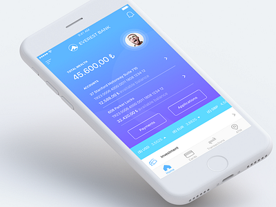 Everest Bank* - Main Page app bank banking concept design interface sketch ui ux