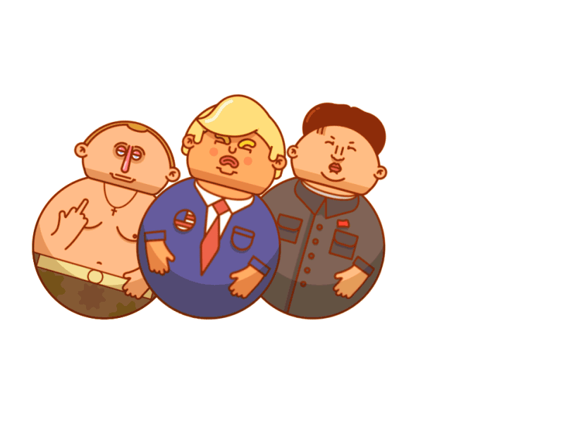 The Three Stooges 2d animation bb 8 kim putin spin star wars trump