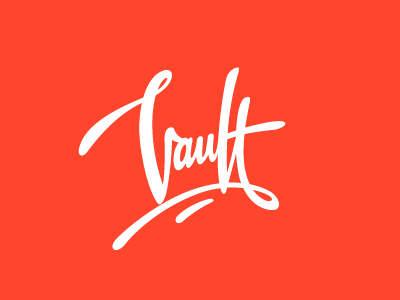 Vault brand calligraphy clothing hip letters logo strong typo typography vault