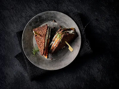 Food Photography black dark food photography plate premium salmon slate