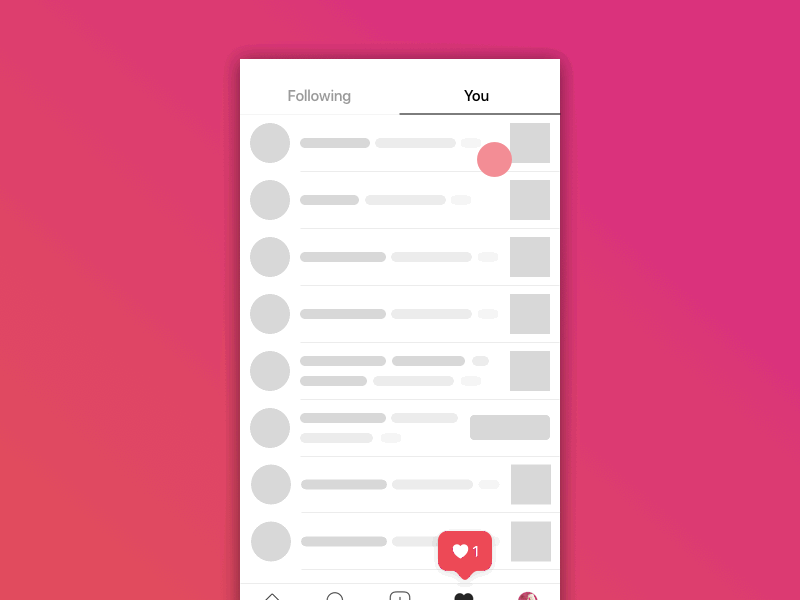 Pull Down - The Like Hunter animation app design flat gif instagram ios motion pull refresh ui ux