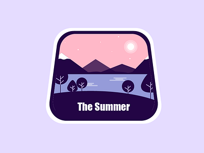 The Summer graphic illustration river summer ui