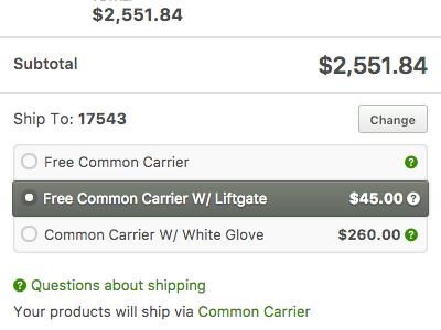 Shipping Calculator cart checkout shipping