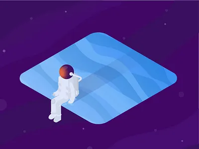 Astronaut just chillin' astronaut isometric planet space