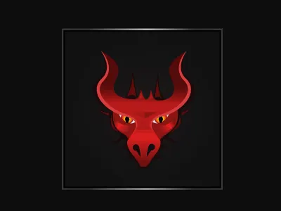 Dragon art cartoon character dragon fantasy game graphic icon mystic rpg