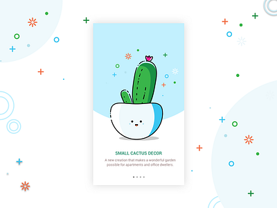 Plant Love cactus decor mbe style onboarding plant pot ui ux walkthrough zayeem