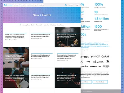 Strata — clean grids! articles blog gradient grid logo news pixel post product stat website windows