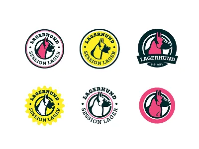 German Shepherd Badge badge beer design dog flat german shepherd illustration