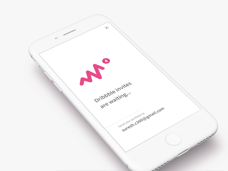 Dribbble Invite 4x animation app draft dribbbleinvite interaction invite ios notification ticket waiting
