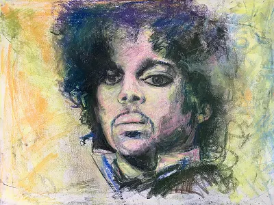 Prince Grape 3 pastel portrait prince