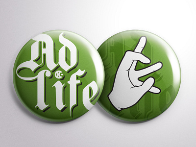#adlife at CK adlife advertising button chicago ck cramer krasselt hand illustration sign type