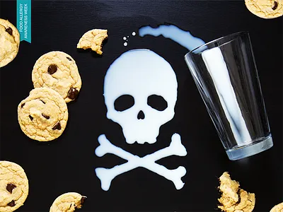 Milk Allergy - Skull allergies allergy cookies crossbones food milk skull