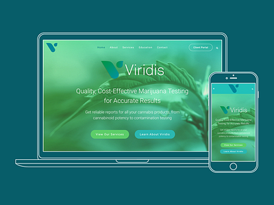 Viridis Website cannabis computer icon illustrator marijuana phone vector web design website