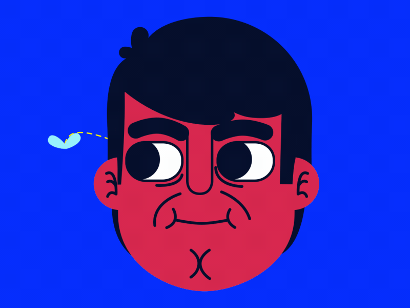 Hello! animation fly gif loop vector