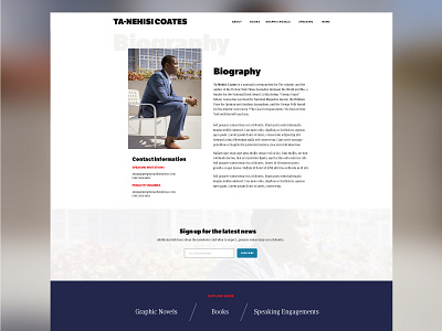 Ta-Nehisi Coates author development web design wordpress