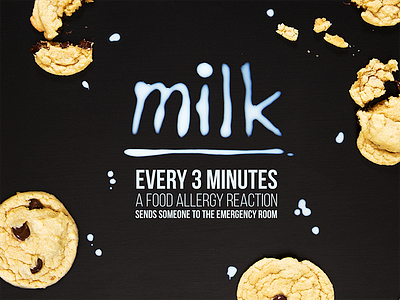 Milk Allergy - Typography allergies allergy cookies food food allergies milk typography