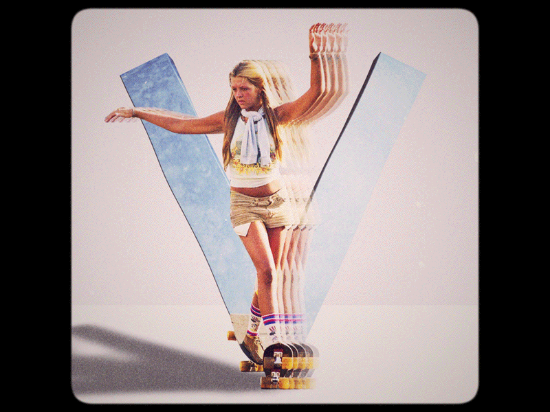 V_CHILL.gif animation chill collage design gif motion retro summer surreal vintage